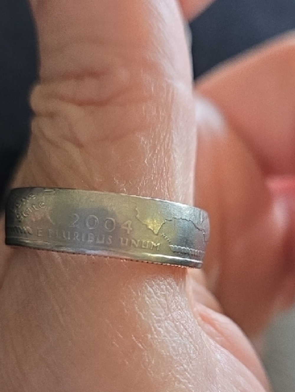 Texas Quarter Coin Ring - Picture 2 of 2